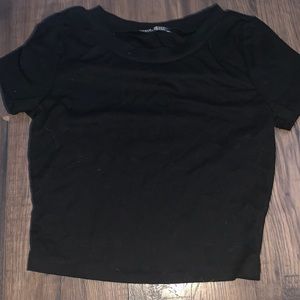 Shein black ribbed top shirt size small